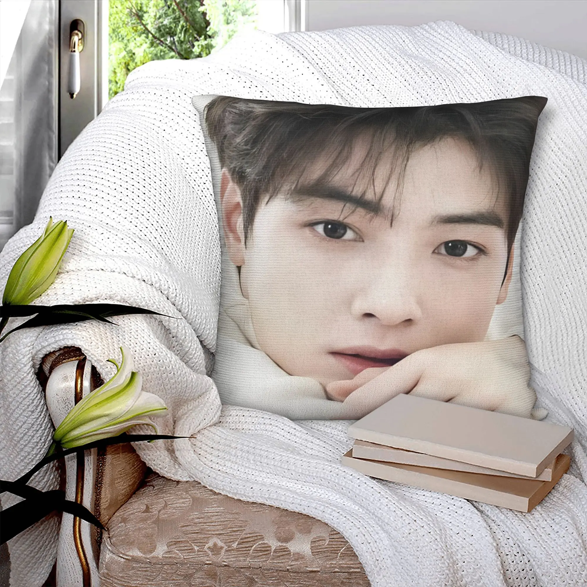 

ASTRO CHA EUN WOO kpop наволочка товары мягкая наволочка подарок для фанатов наволочки квадратные разные размеры