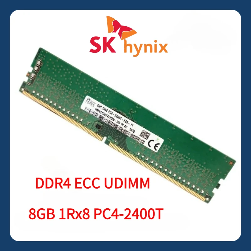 

SK hynix 8GB 1Rx8 PC4 2400T DDR4 2400MHz Pure ECC UDIMM Server workstation memory RAM Unbuffered