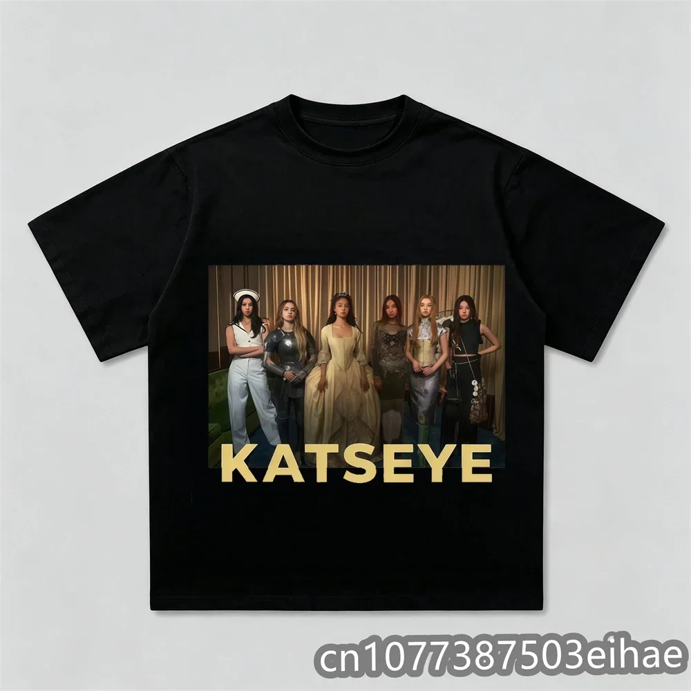 Katseye Tshirt Teen 2000s Kawaii Graphic Anime Digital Shirt Graphic Classic Digital Hip Hop