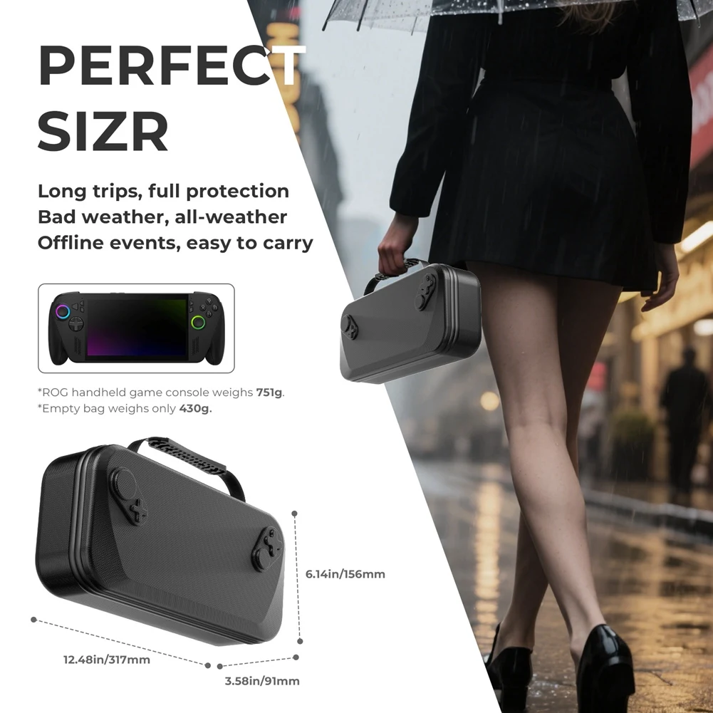 

ABKQ-Противоударный защитный чехол для Asus Rog Ally X, сумка для хранения игровой консоли, сумка для переноски