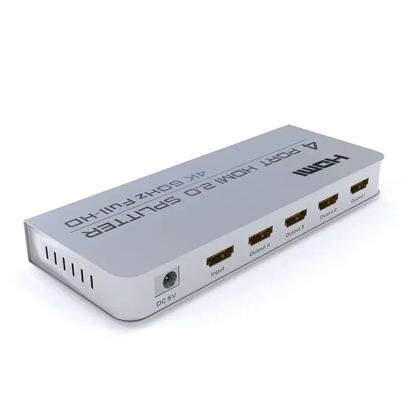 FJ-SP104 FJGEAR 4096*2160/60Hz Full-HD 4 Port 1 in 4 Out HD Video Splitter Support 2.0 Version Splitter