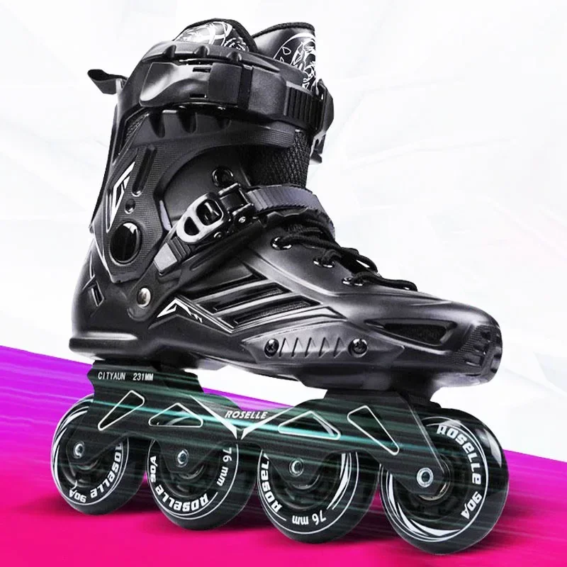 

HC - Original Roselle Size 35 to 46 Inline Roller Skates Professional Adult Kids Roller Skating Shoes Slalom Sliding FSK Patines