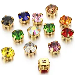 50pcs 6mm 8mm Rhinestone Crystal Glass Beads Cabochons Bead for DIY Jewelry Making Bowknots Needlework Sewing Wholesale