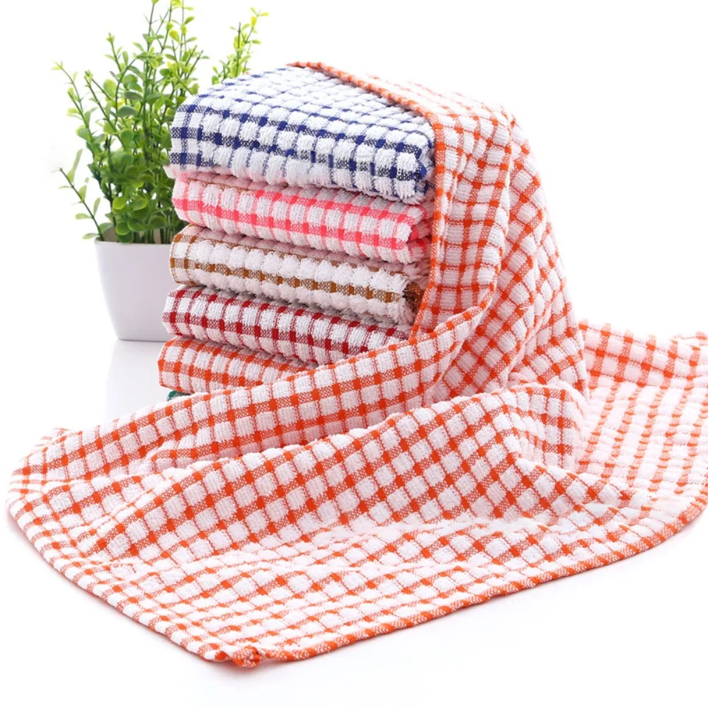 New Cotton Tea Towels Rag Absorbent Cleaning Cloths Large Size Drying Washing Dish Cloth Kitchen Supplies