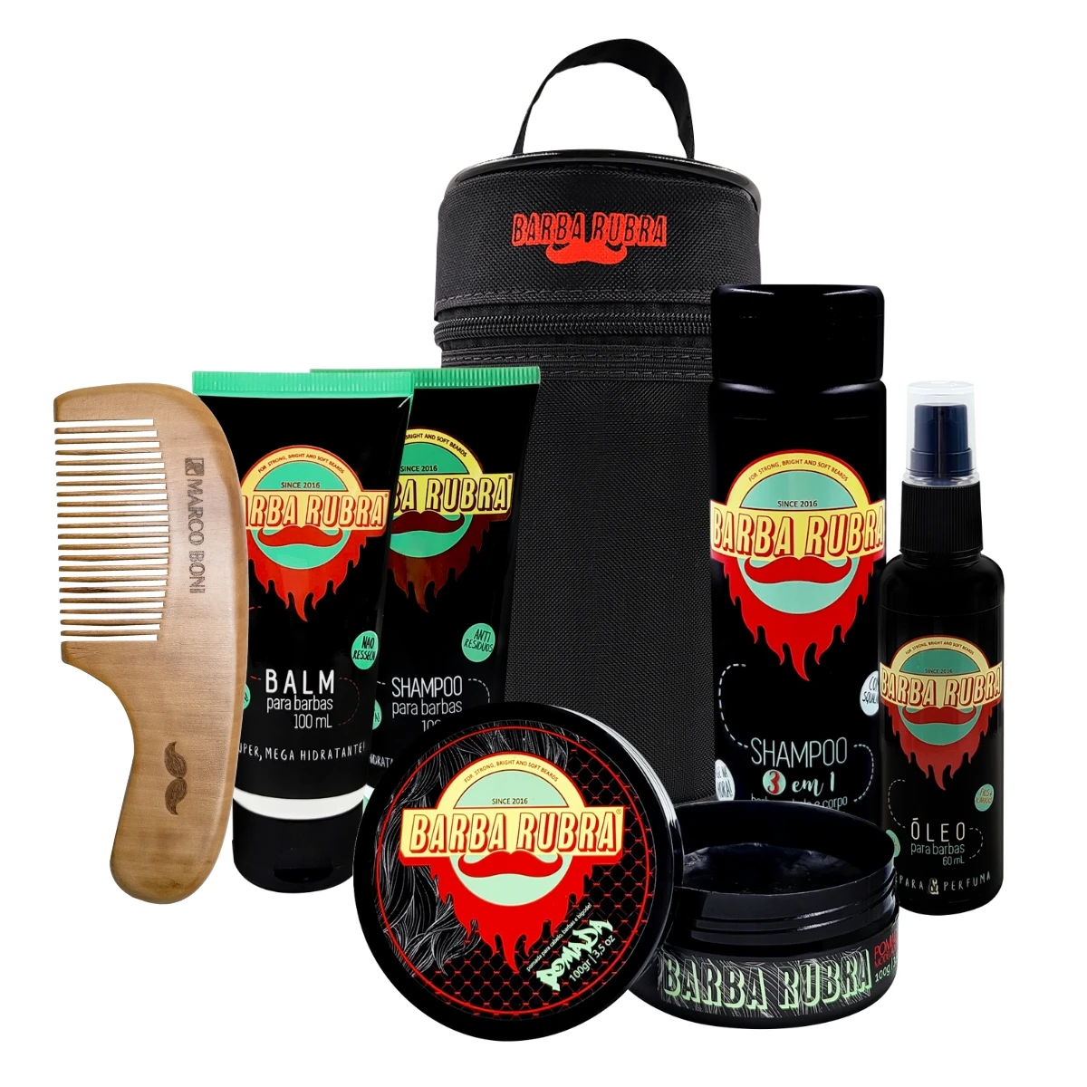 Full Rubra Beard, Beard, Hair, Body C/ Necessaire Kit