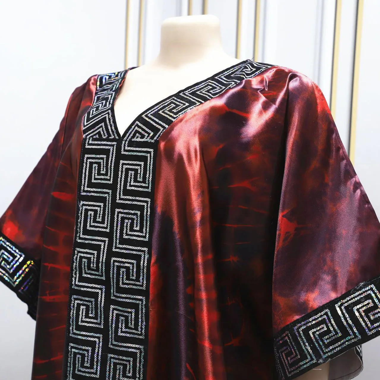 Elegant Muslim Dresses for Woman 2025 New V Neck Printed Straight Floor Length Luxury African Turkey Abayas Dashiki Proms Gowns