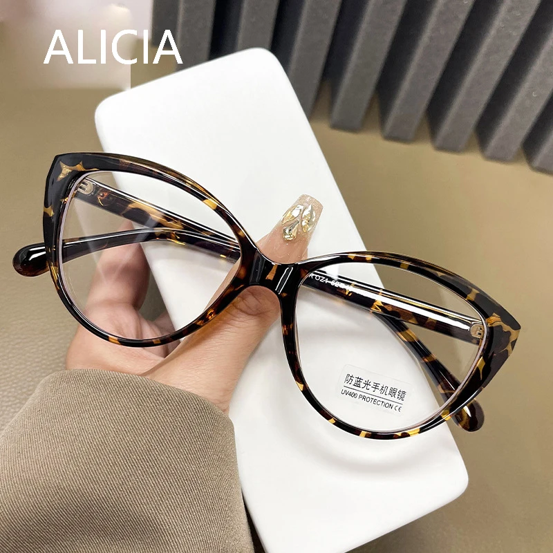 

Fashion Cat Eye Glasses Butterfly Ultra light TR90 Transparent Myopia Astigmatism Hyperopia Optical Prescription Frames Woman