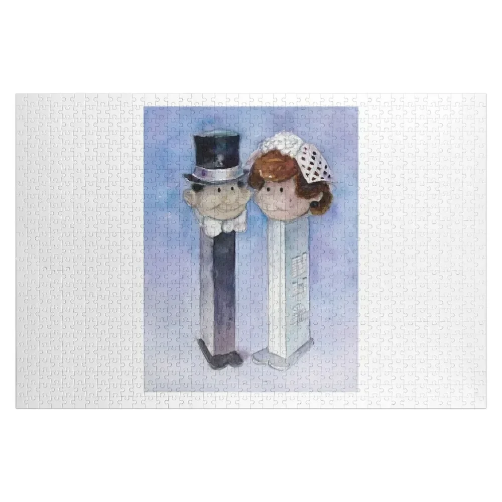 Pez Couple - Perfect Wedding Gift Jigsaw Puzzle Custom Name Wood Custom Wood Customized Toys For Kids Puzzle