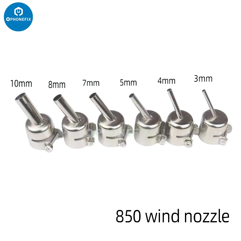 850 Series Universal Hot Air Gun Nozzle for 850 852 852D Desoldering Station BGA Welding Nozzle 3mm 4mm 5mm 6mm 7mm 8mm 10mm