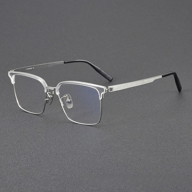 

Titanium Frame Anti-blue Light Business Eyebrow Frame Male Myopia Glasses 80985 for Female Prescription Square Acetate Eyewear