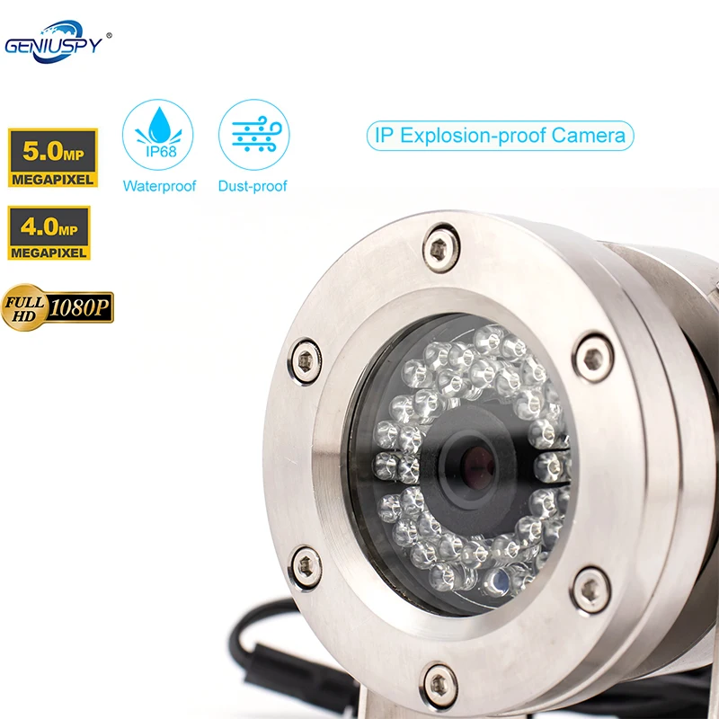 

EX 5MP 4MP 2MP 1080P Vandal-proof Network Cctv Camera Stainless Steel Explosion Proof IP Camera For Hazardous Area
