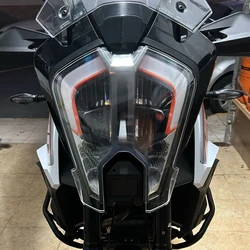 オートバイのヘッドライトの保護,アクリルの頭の保護,カバー,ktm 1290,スーパーアドベンチャー,r,2021, 2022, 2023