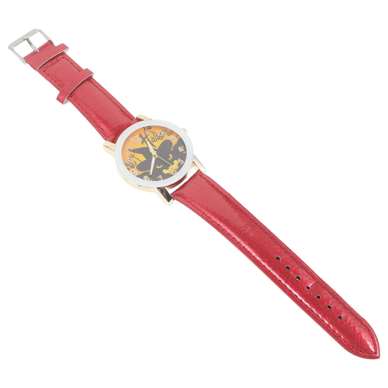 

Halloween Watch Red Unique Round Shape Quartz Watch Men Women Casual Silent Sweeping Movement Gift Party Cosplay