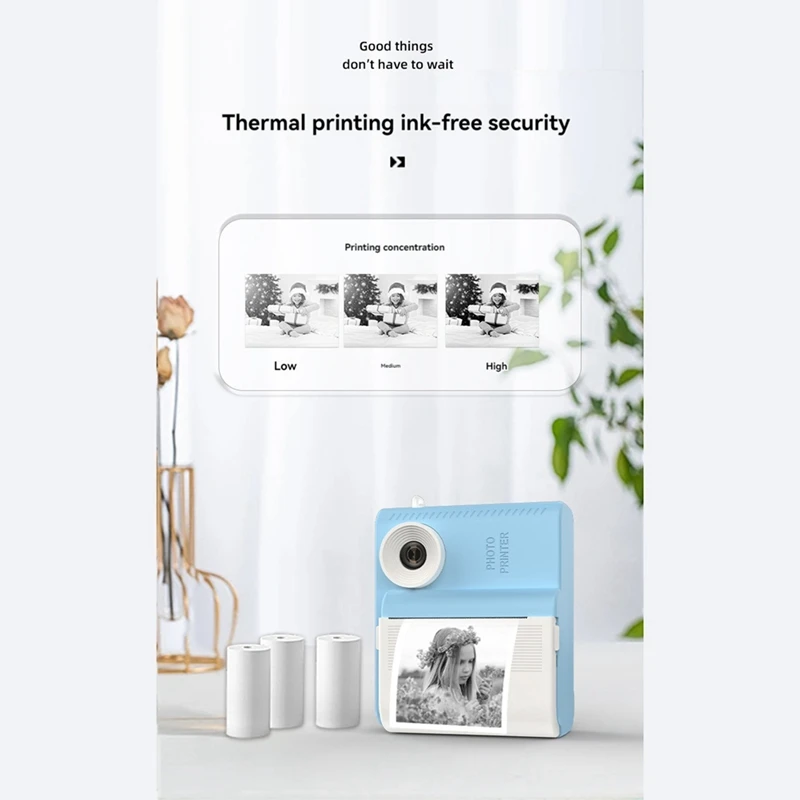 كاميرا أطفال SR-P6 طباعة فورية كاميرا فيديو 1080 بكسل شاشة 2.8 بوصة مع بطاقة الذاكرة