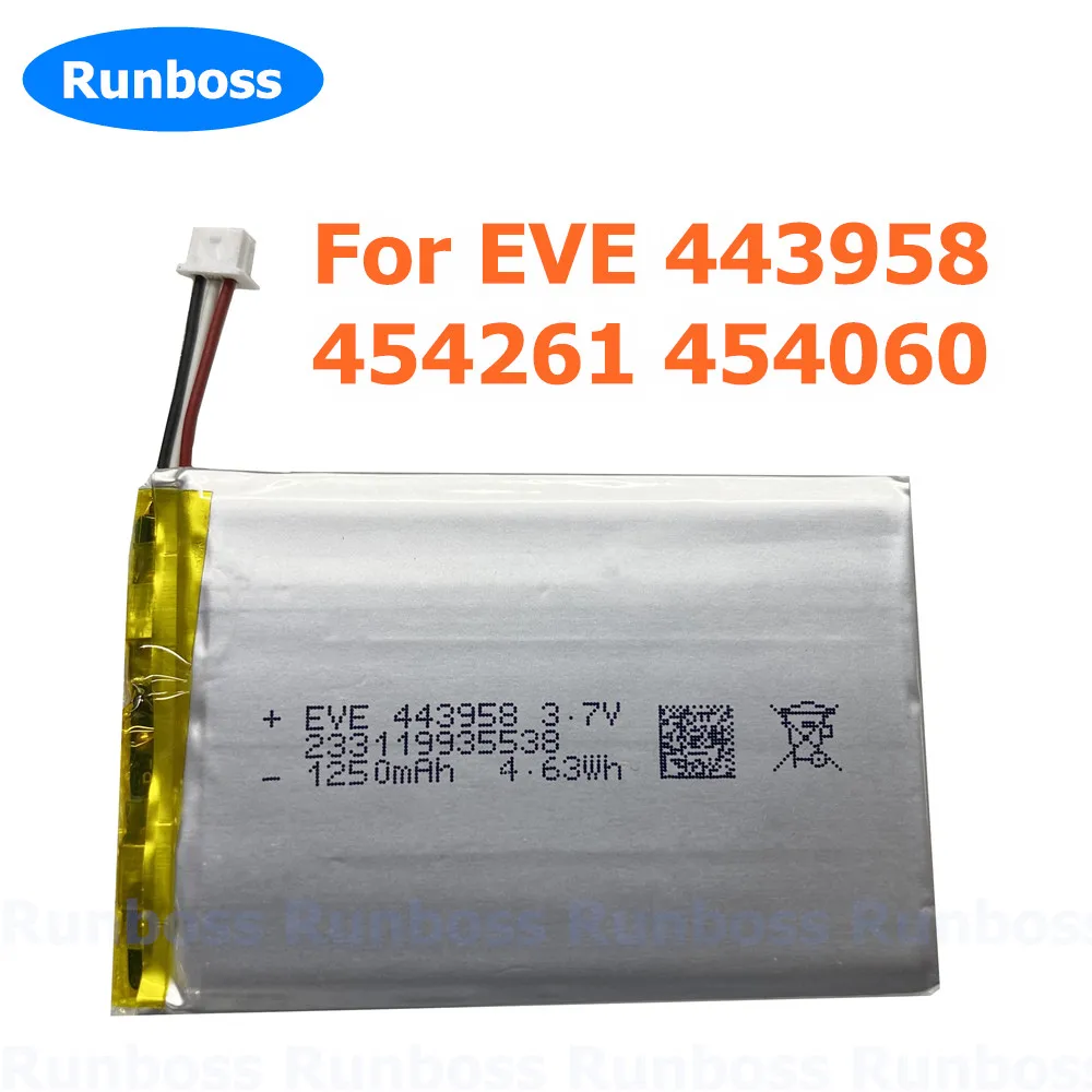 1250mAh EVE 443958 454261 454060 504060 Battery E Road,x10X20 Road,air,C430+ 430H,430T 430P 430VE Polymer Lithium Battery 1.25mm