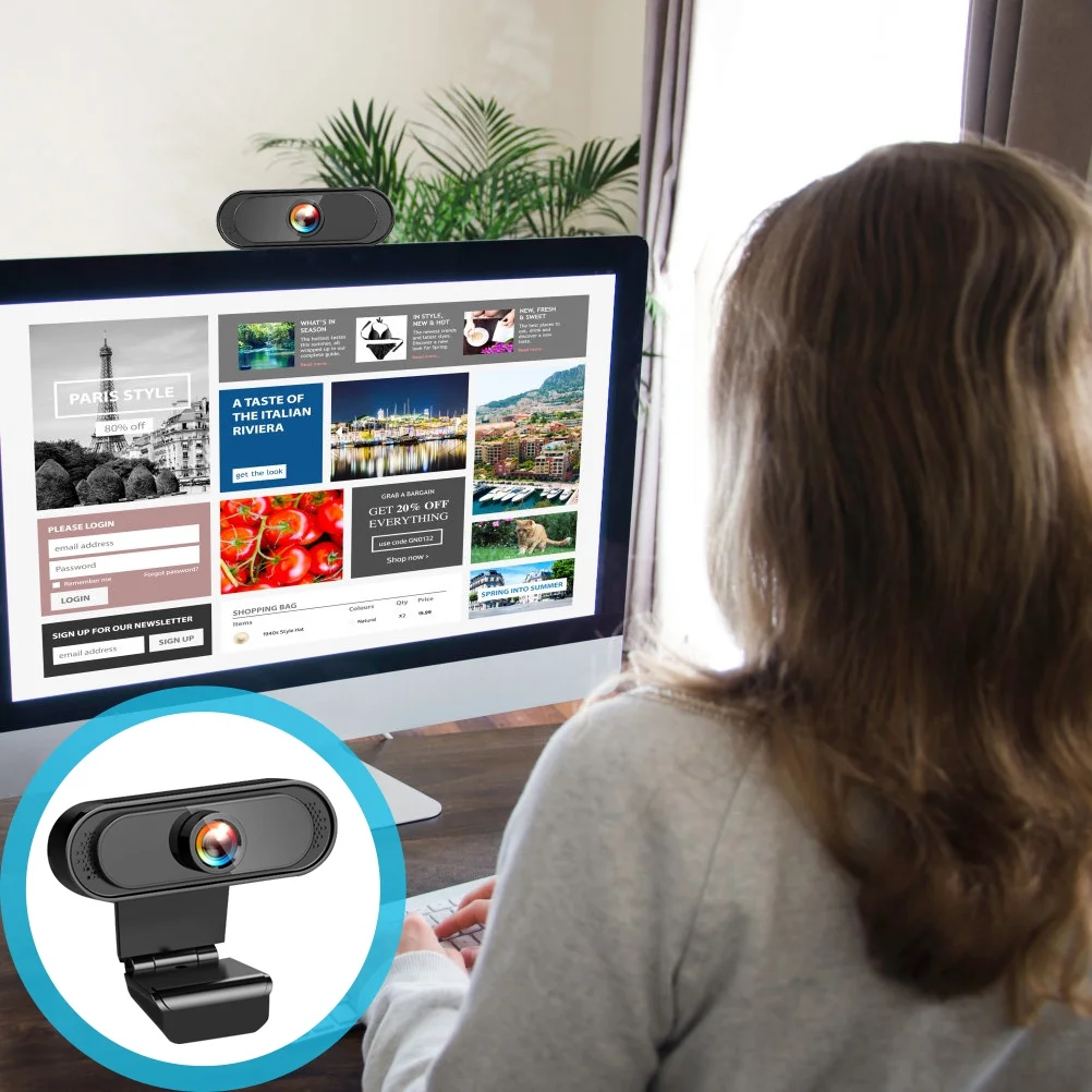 1.3-Streaming-Webcam 1080p USB-Webkamera Glatte 30fps Mikrofon mit Geräuschunterdrückung Videochatten Gaming-Webcam