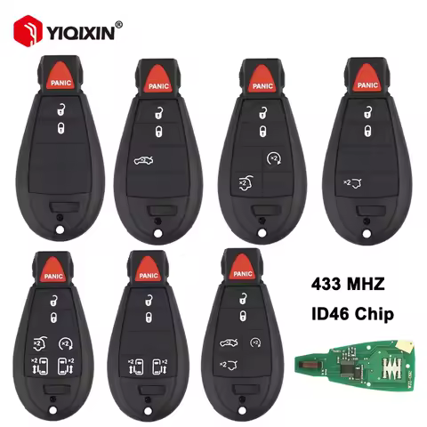 YIQIXIN Remote Car Key For Chrysler Town Country Jeep Grand Cherokee Dodge Magnum Caravan Journey 2008-2014 433MHZ ID46 Chip