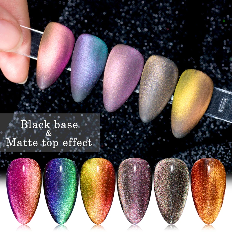 Mtssii 7ml Cat Eye Nail Gel Polish 9D Shiny Magnetic Gel Polish Galaxy Effect Nail Gel Soak Off Manicure Varnish Need Black Gel