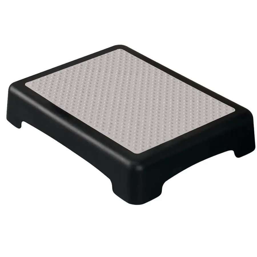 

Indoor Outdoor 4 Inch Height Mobility Platform Step, Grooved Surface for Added Traction, Drainage Holes Supports Up to 400 Pound