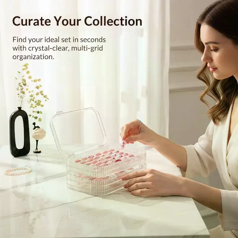 3つ折りポータブルネイルディスプレイケース、ネイルアーティス - Storage Tips For Food のレビューと価格