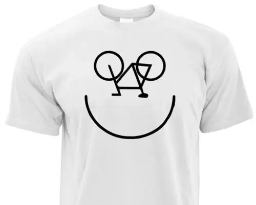 Funny Cycling Biking Bicycle Cyclist Bike Themed Smile Gift T-Shirt