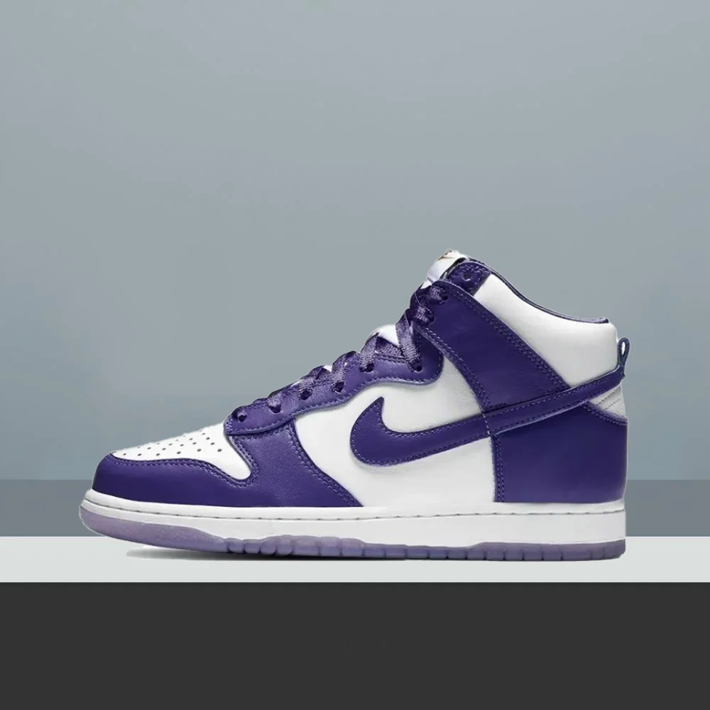 Nike Dunk SP “Varsity Purple” Zapatos de skate de caña alta, elegantes, cómodos, antideslizantes, duraderos, zapatos casuales unisex DC5382-100