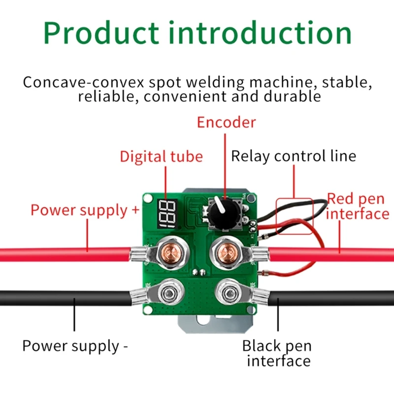 199 기어 12V 릴레이 스폿 용접기 키트 조정 가능한 스폿 용접 제어 보드 0.15mm 니켈 휴대용 기계 액세서리