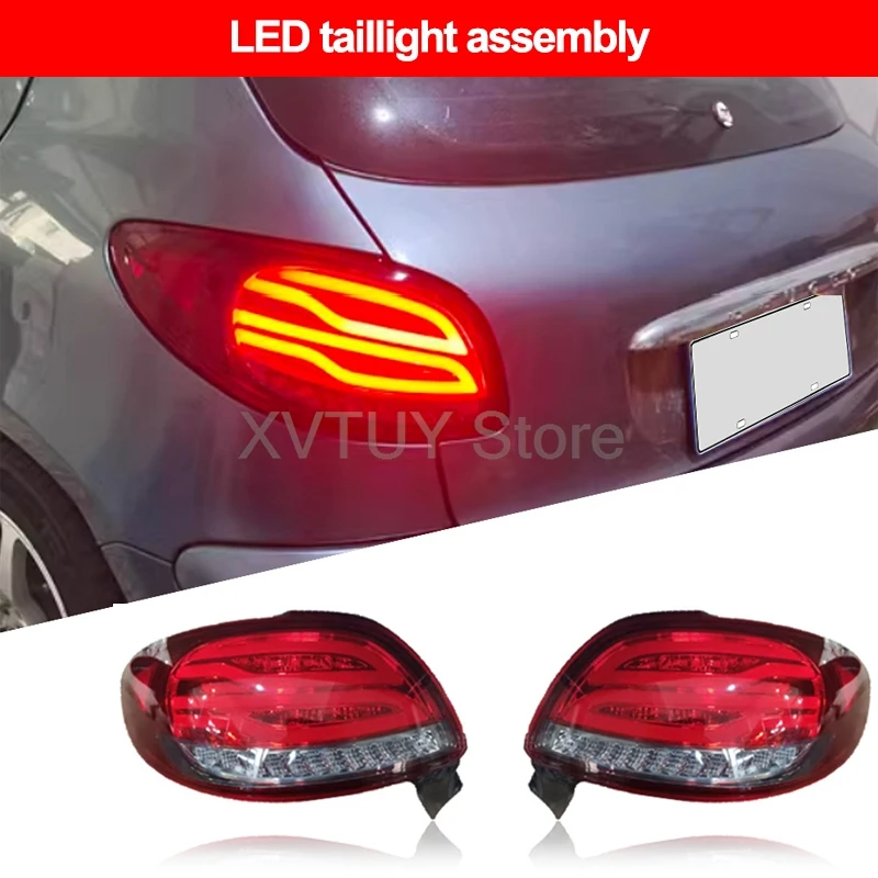 1 Pair Smoked LED Tail Light For Peugeot 206 207 Rear Lights Driving Turn Signal Lamps Reverse Brake Stop Lamp Car Accessories