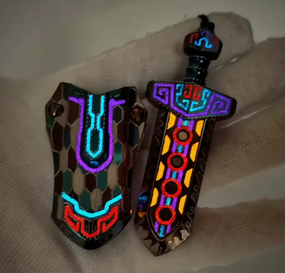 

EDC Wanwu Tai Ajian mechanical card pushing sword EDC fidget slider decompression toy