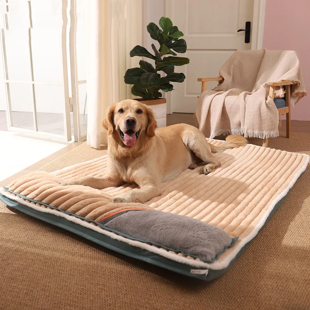 Dog Bed Padded Cushion for Small Big Dogs Sleeping Beds and Houses for Cats Super Soft Durable Mattress Removable Pet Mat bed