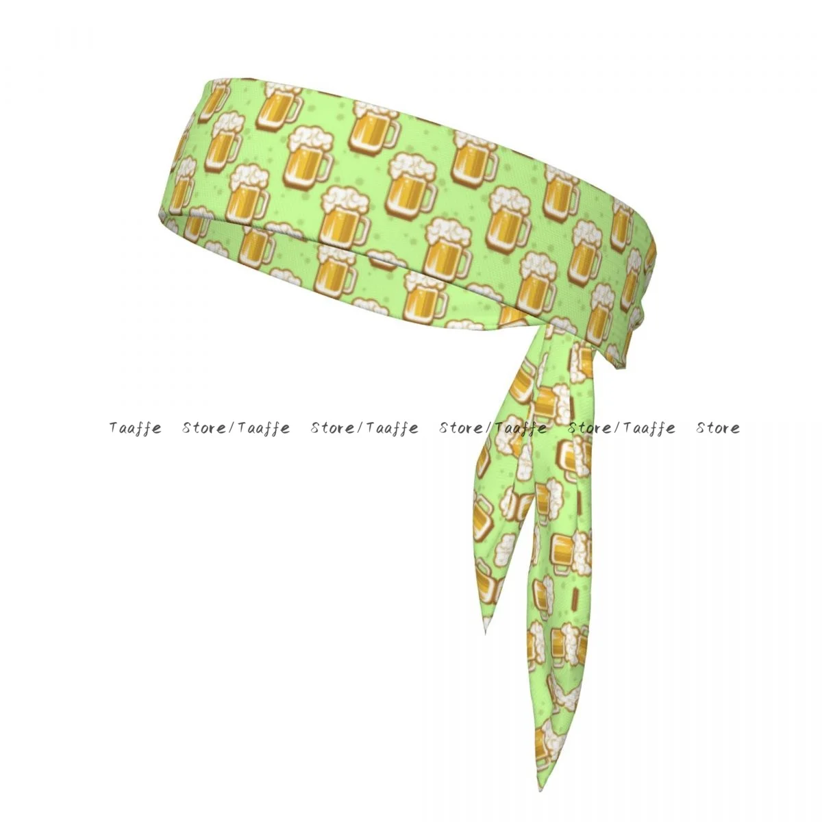 

Sweatband Bandanas Beer On A Green Background Hairband Head Tie Sports Headband Hair Accessories