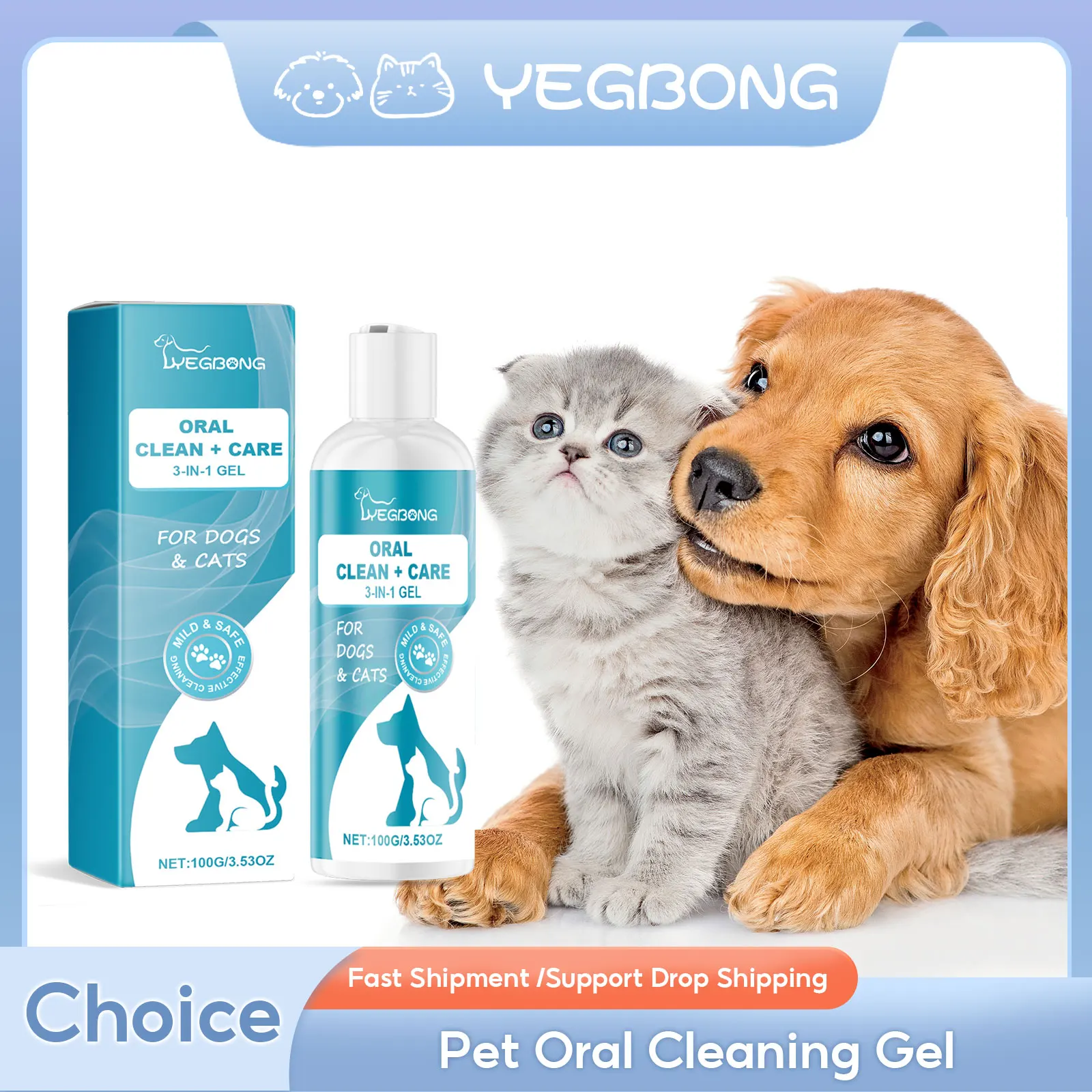 

Dog Cat Oral Gel Dental Freshen Breath Oral Teeth Brushing Cleaner Tooth Repair Tartar Plaque Removal Pet Cleaning Toothpaste