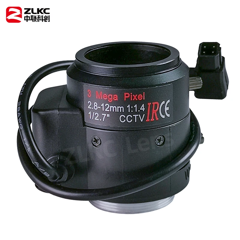 عدسة متغيرة البعد البؤري 2.8-12 ملم CCTV عدسة واسعة الزاوية 1/2.7 بوصة CS-Mount F1.4 نقل الضوء الجيد كاميرات قزحية أوتوماتيكية 2 ميجابكسل