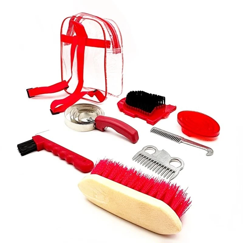 new-for-horse-grooming-kit-7-piece-with-storage-bag-essential-equestrian-cleaning-tools-for-horse-care