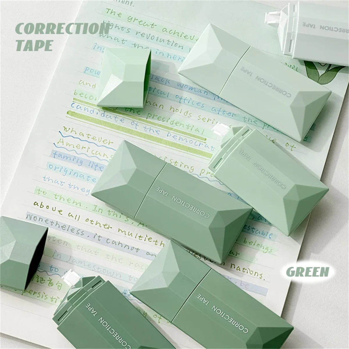 WQN 귀여운 오류 교정 테이프, 학생 오류 지우개 테이프, 펜 유형 학교 사무용품, 창의적인 문구, 팩당 6 개, 5mm * 6m