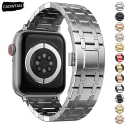 Luxury Band for Apple Watch Strap 46mm 49mm 44mm 45mm 42mm 41mm Stainless Steel Bracelet For Iwatch Ultra Series 10 9 8 7 6 5 SE