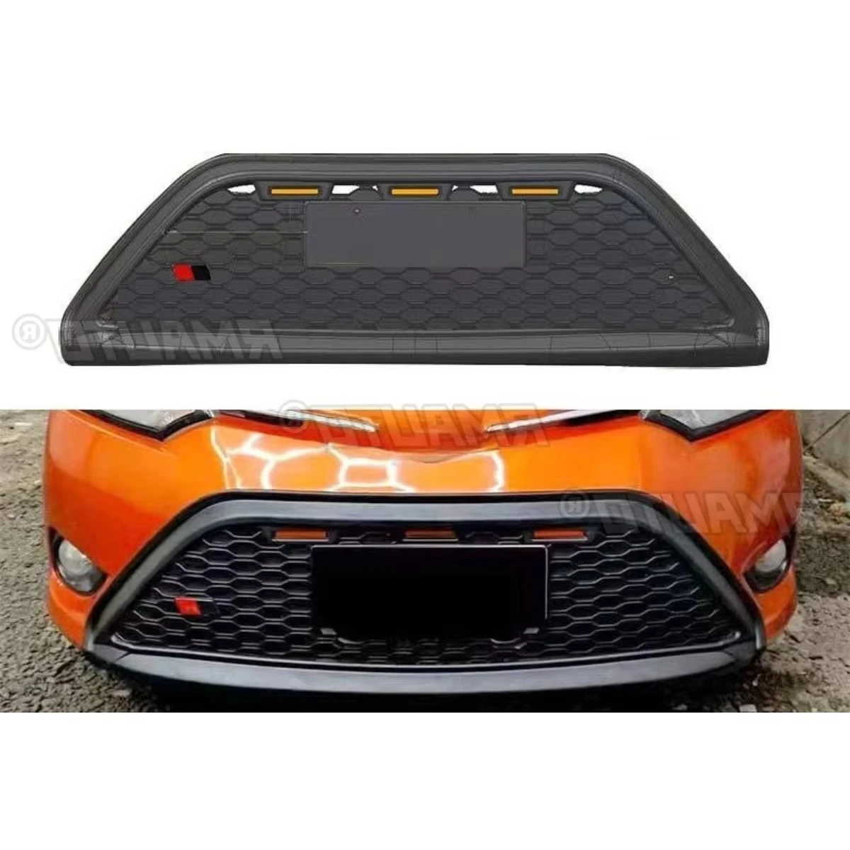 

Комплект кузова, решетка бампера автомобиля, гоночные грили, декоративные полоски, решетка переднего бампера для Toyota VIOS Yaris sedan 2014-2018, внешняя часть