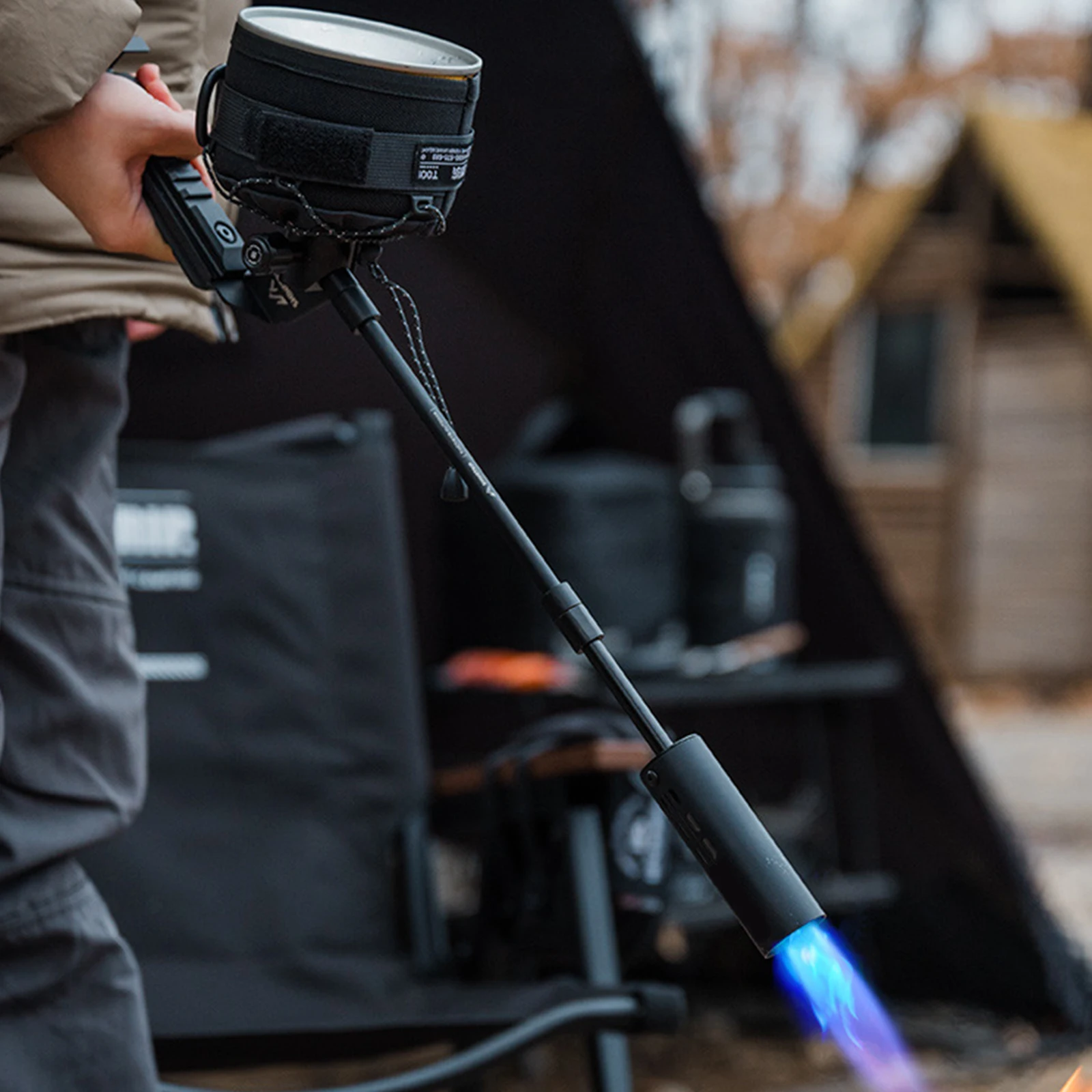 

Portable Flame Gun Torch Burner 1300℃ High Temperature 4000Kcal High Power for Camping Fire Starting BBQ Pig Hair Singeing