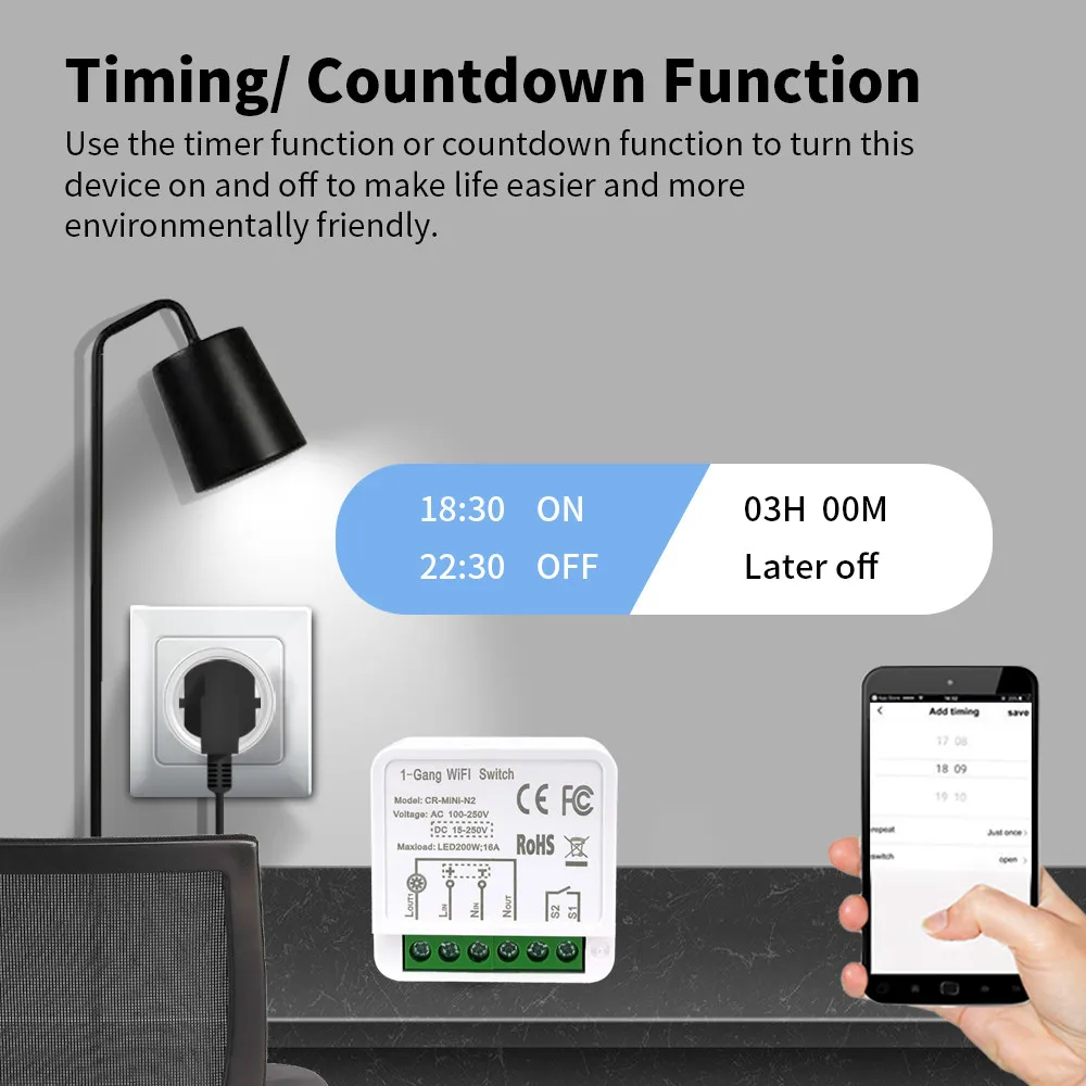Cerhot 16A WIFI Switch Smart MINI Module DIY Home Improvement Interruptor Smart Tuya Smart life Remote Controller Wall Switches