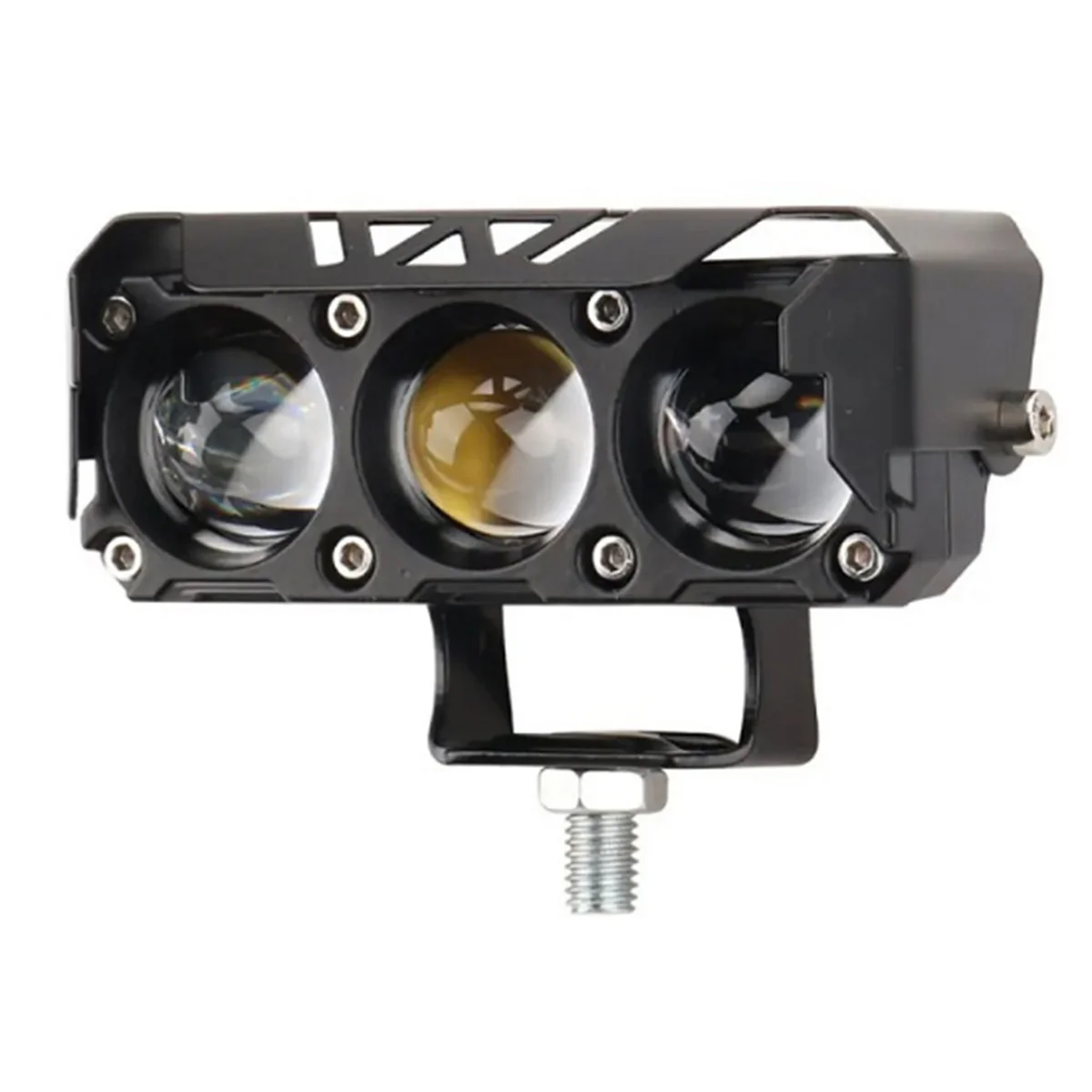 Motorcycle 18W LED Spotlights Head Light Lamp 9-60V Lens Dual Color Spotlight IP67 Waterproof Fog Lights