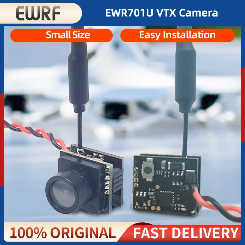 EWRF EWR701U AIO FPV VTX Camera 5.8G 48CH 25mW Transmitter 600TVL 120 Degree For RC FPV Indoor Racing Freestyle Drone Quadcopter