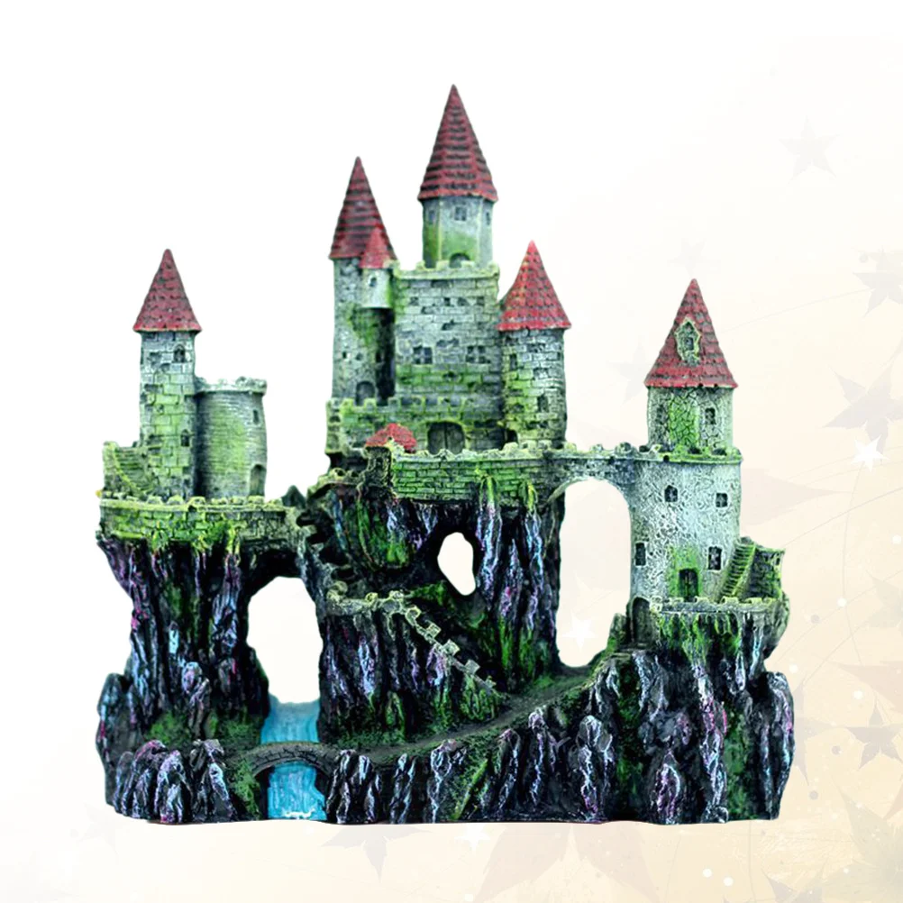 

Aquarium Landscaping Castle Resin Simulation Ornament Fish Tank Decoration Aquarium Ornament Fish Shelter Castle Decoration