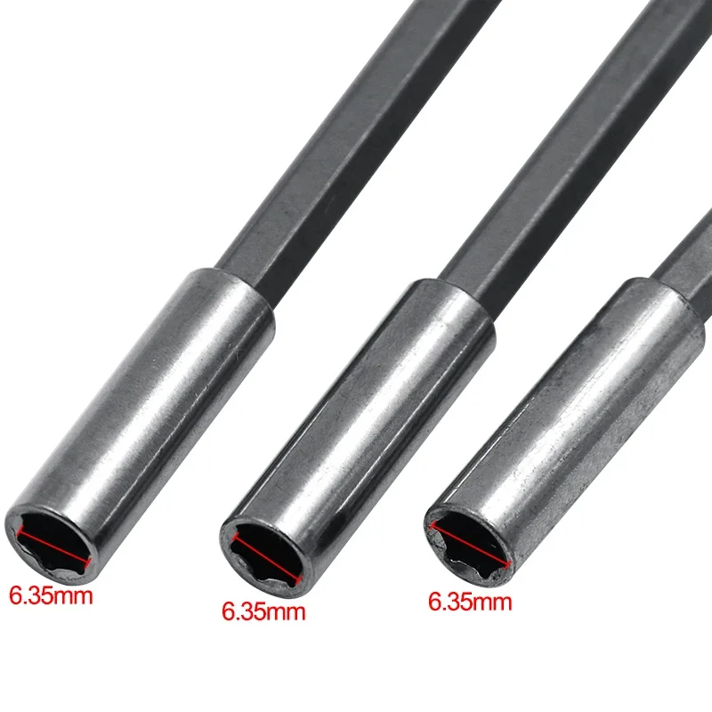 1/4 Hex 6.35mm Shank Quick Release Electric Drill Magnetic Screwdriver Bit Holder 60mm 75mm 100mm 150mm