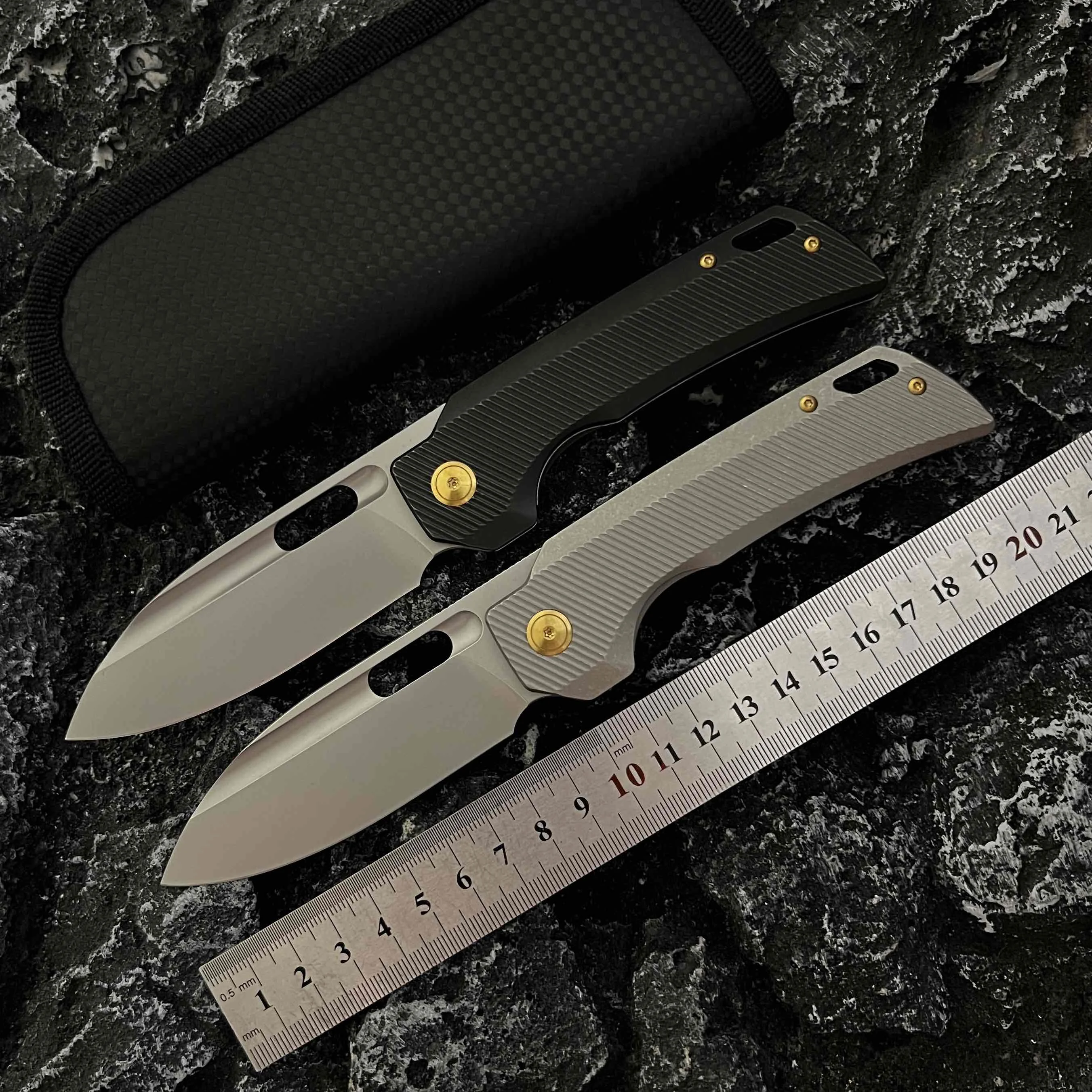

8.5-inch brand new CNC M390 steel TC4 titanium alloy handle, outdoor camping folding fishing knife, wild hunting tool knife