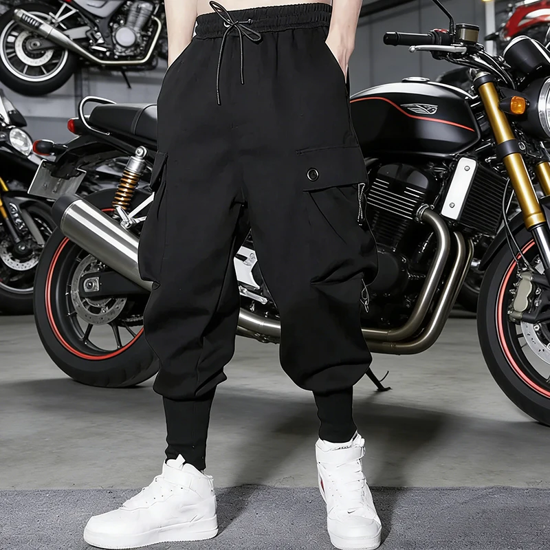 

Мужские брюки Motor: спортивные штаны, уличные длинные брюки, мужские повседневные брюки карго, весенне-осенние, с большими карманами, прочные рабочие брюки, мужские брюки 3XL