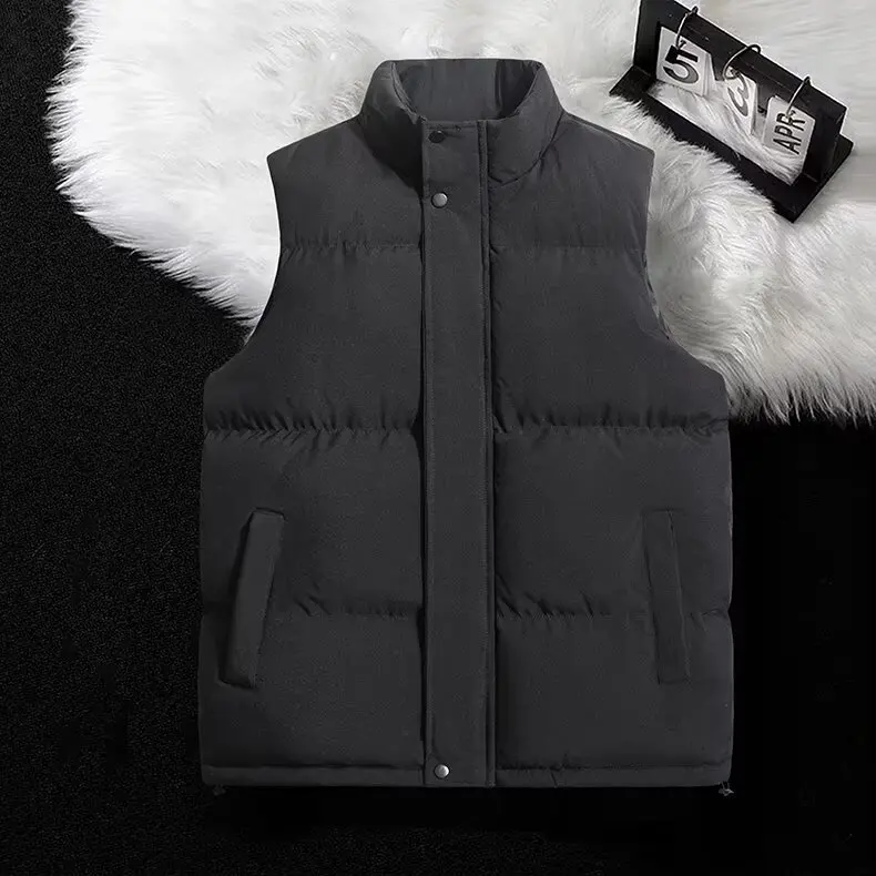 Women's Short Fleece Lined Quilted Vest Warm Inner Core Shoulder Pad Tank Top Base Layer Outerwear Fashion Autumn Winter