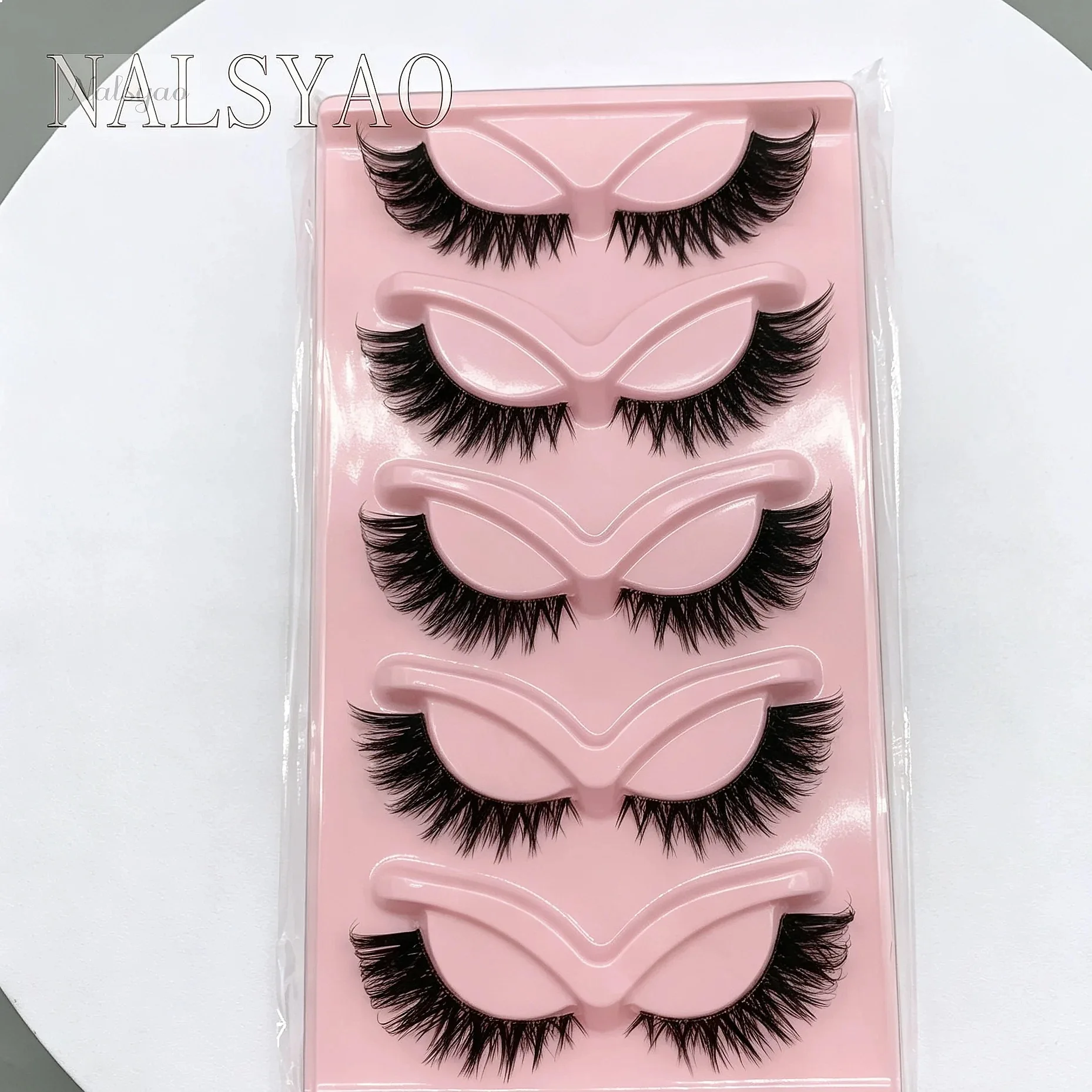 Hot Selling 5 Pairs Cat Eye La - Eyelash Extension Volume Cat Eye review and price