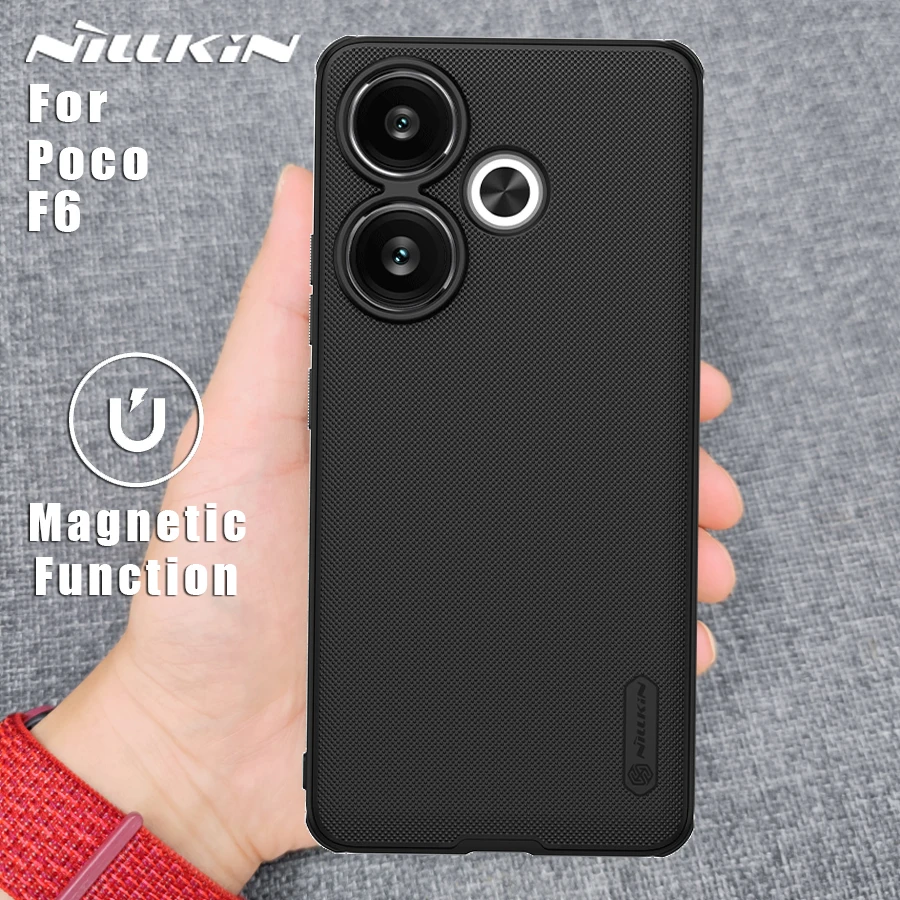 Nillkin for Xiaomi Poco F6 5G Case Frosted Magnetic Magsafe Matte 360 full Back Cover for PocoF6