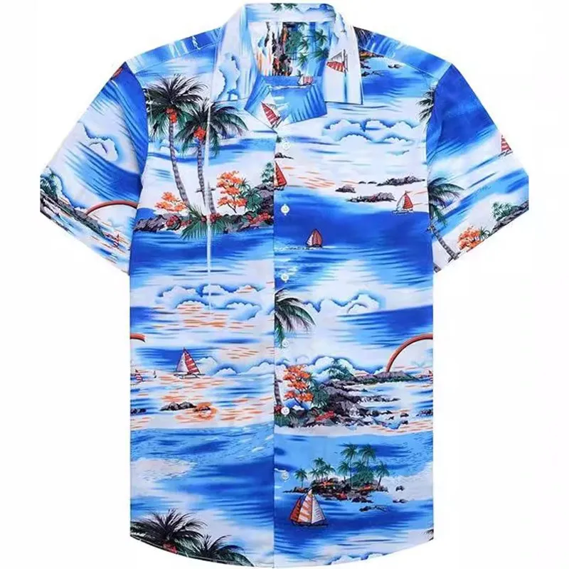 

Men's Full Print Series Cardigan irt Stand Fit ort Sve Thiened Summer Casual Wear Floral Patterned Youthful Vitali