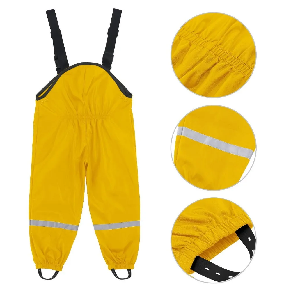 

Водонепроницаемые дождевые штаны из ПУ для детей: дышащие комбинезоны для малышей для весенних прогулок на улице